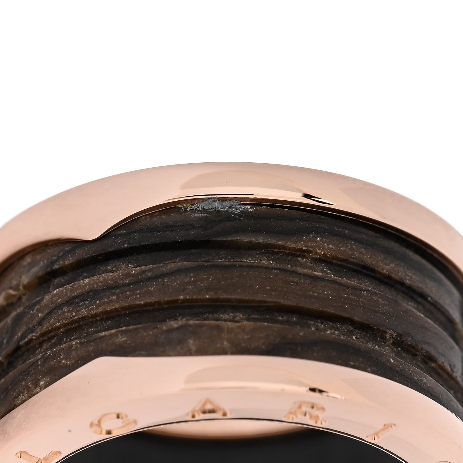Bulgari 18K Rose Gold Black Ceramic B.Zero1 Four-Band Ring 6 of 7
