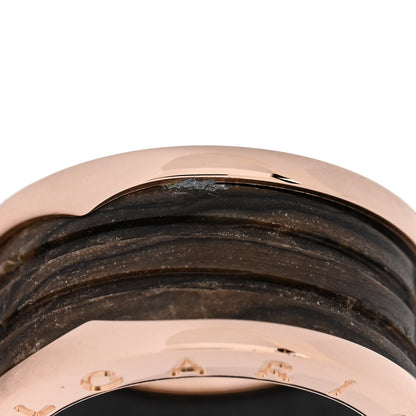 Bulgari 18K Rose Gold Black Ceramic B.Zero1 Four-Band Ring 6 of 7