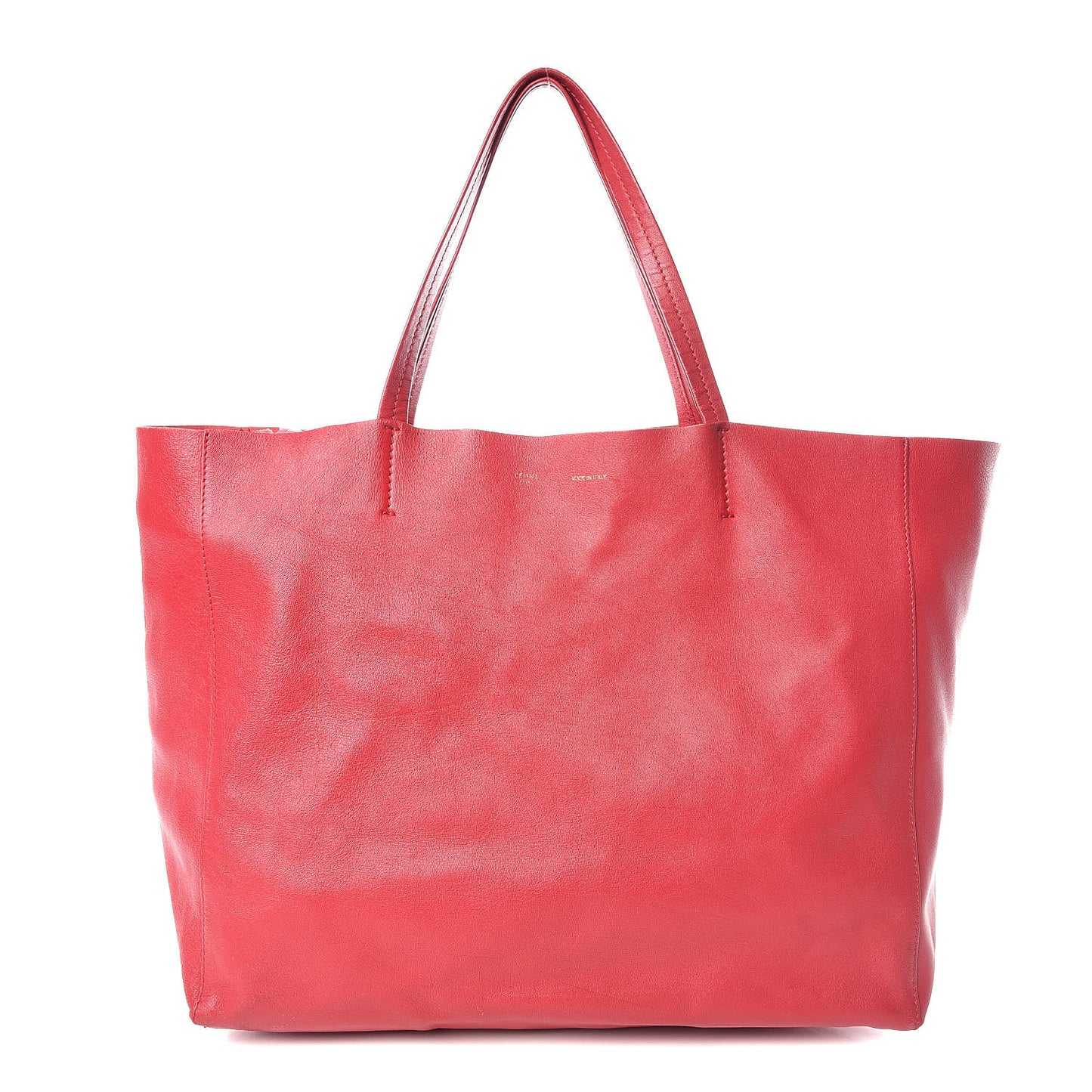 Lambskin Horizontal Cabas Red