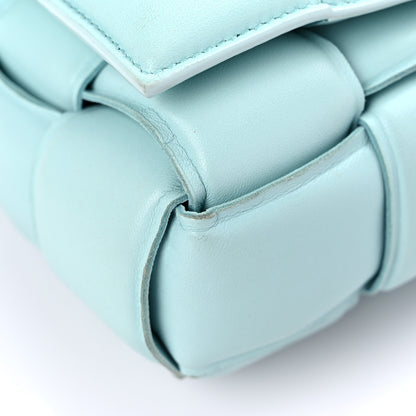 Bottega Veneta Lambskin Maxi Intreccio Padded Chain Cassette Crossbody Bag Spearmint 7 of 17