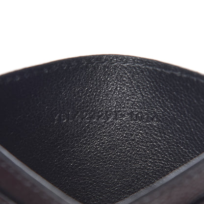 Saint Laurent Grain De Poudre Matelasse Chevron Monogram Credit Card Case Black 7 of 9