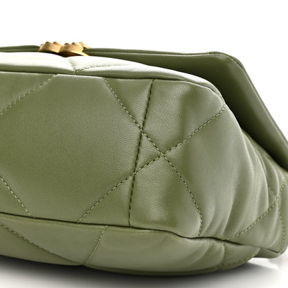 Chanel Lambskin Quilted Medium Chanel 19 Flap Green 10 of 11