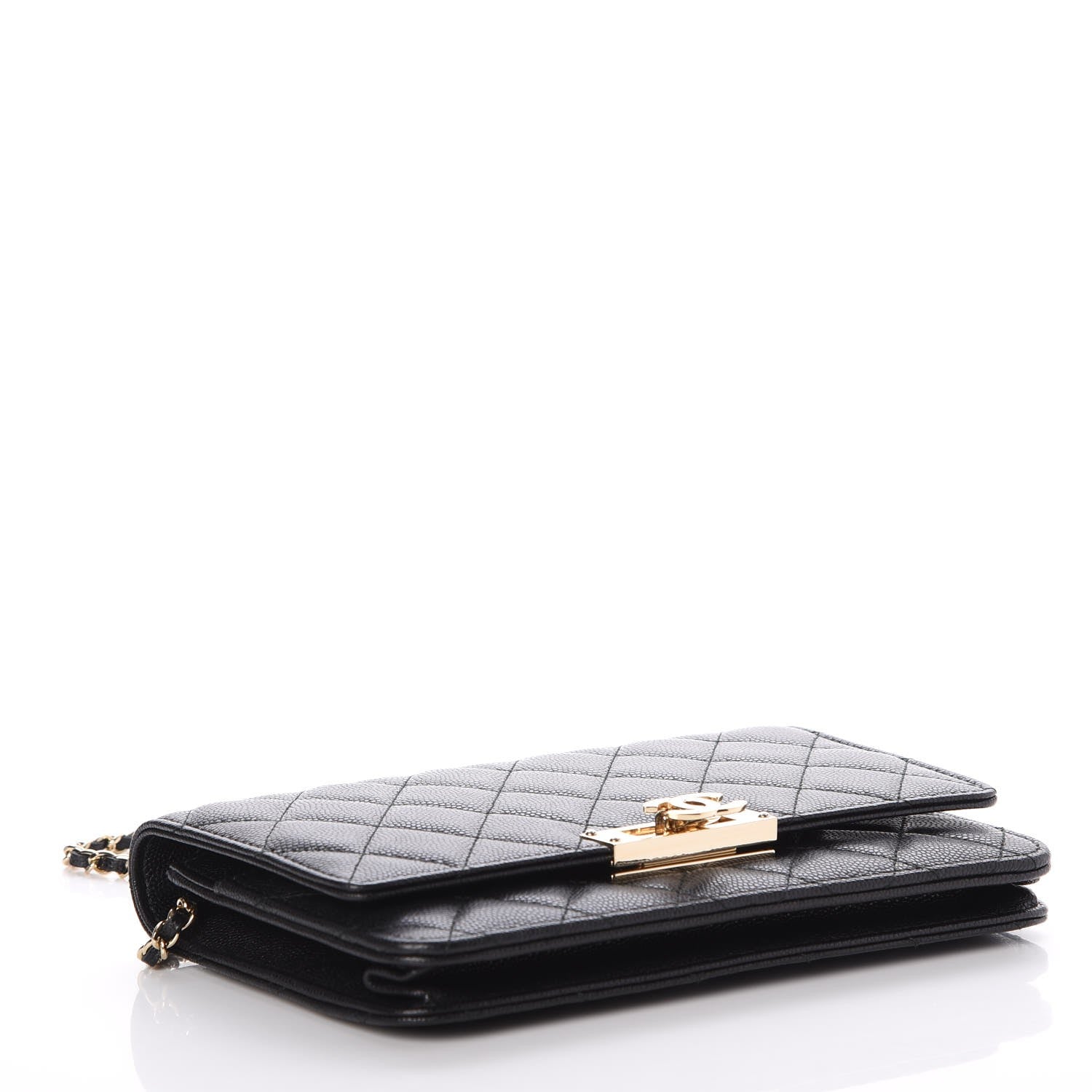 Chanel Caviar Quilted Golden Class Wallet On Chain WOC Black 4 of 9