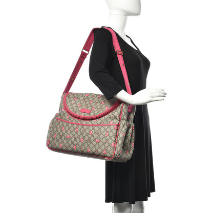 Gucci GG Supreme Monogram Rose Bud Diaper Bag Pink 2 of 15
