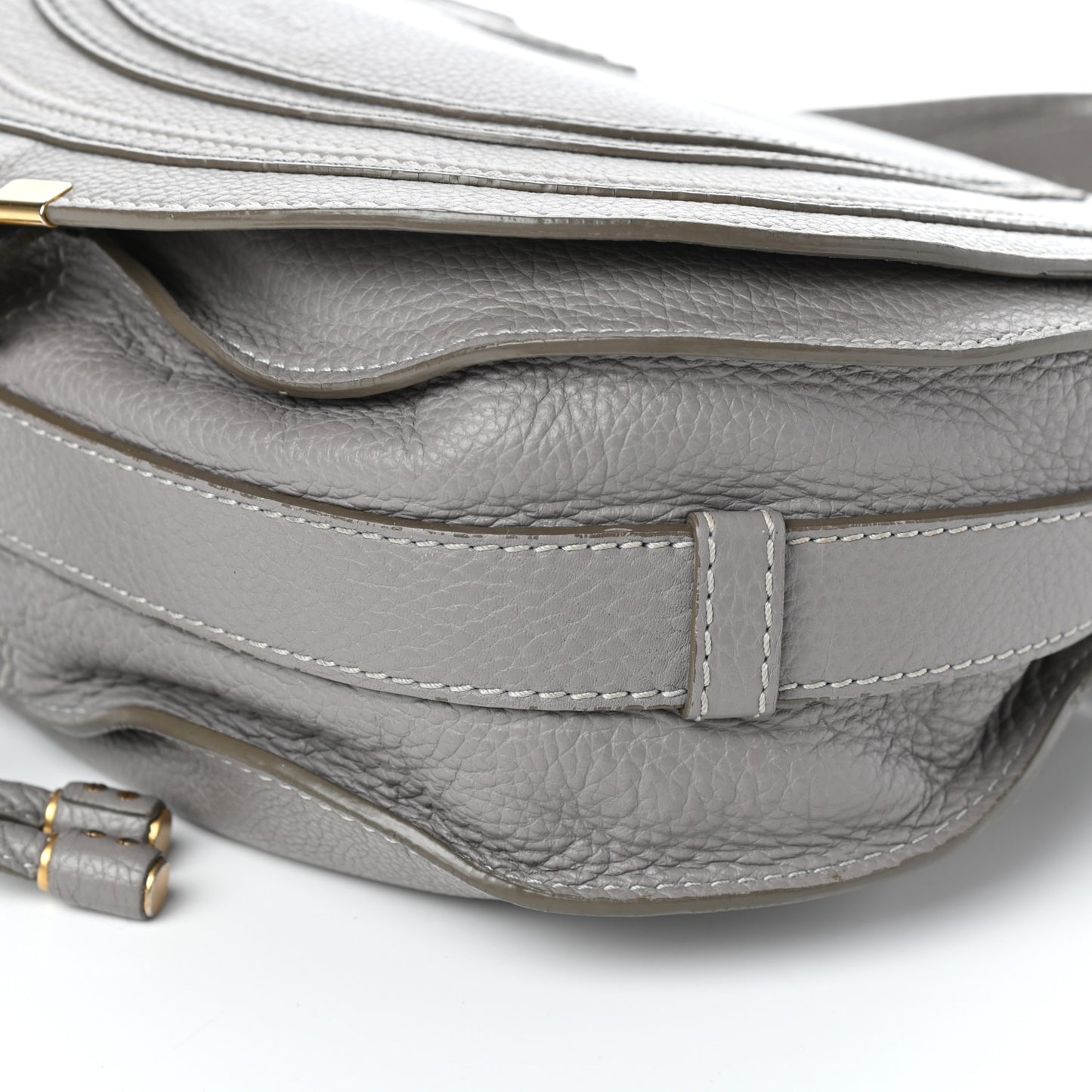 Calfskin Medium Marcie Round Crossbody Bag Cashmere Grey