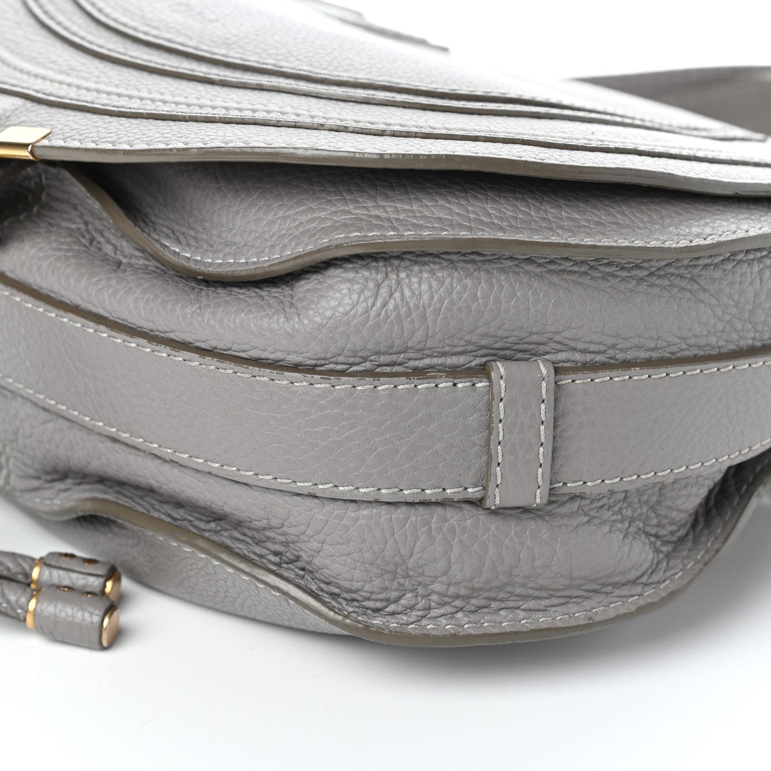 Chloe Calfskin Medium Marcie Round Crossbody Bag Cashmere Grey 9 of 9