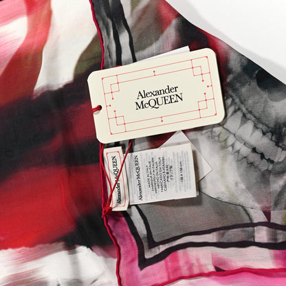Alexander McQueen Satin Scarf Fuchsia Red 2 of 3