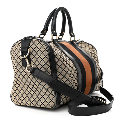 Gucci Diamante Vintage Web Medium Boston Black 3 of 29