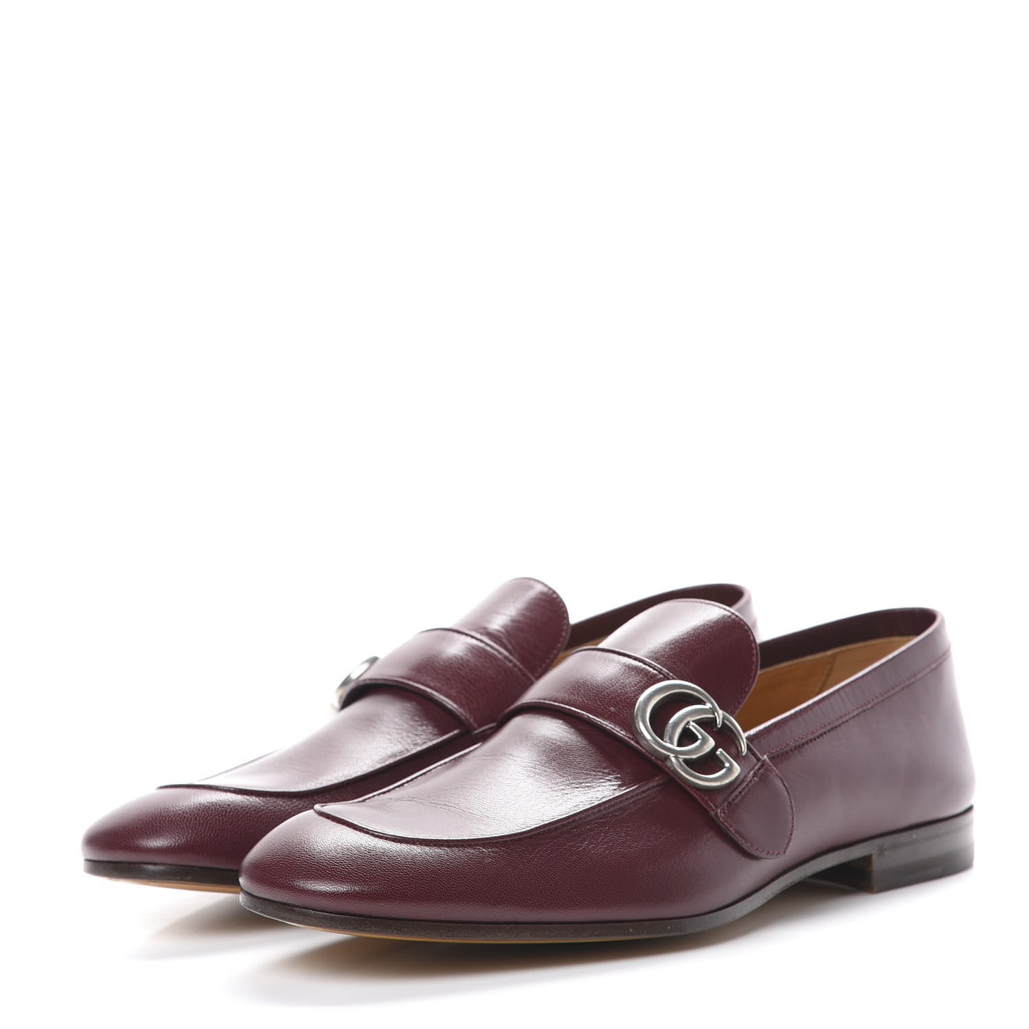Goatskin Mens GG Loafers 8.5 Strong Red