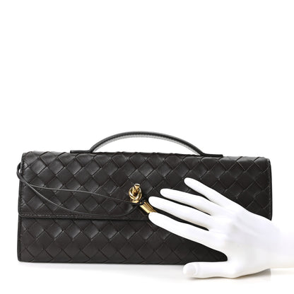 Bottega Veneta Nappa Intrecciato Long Andiamo Top Handle Clutch Fondant 2 of 10