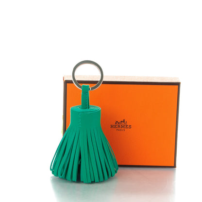 Hermes Lambskin Carmen Tassel Key Holder Menthe 5 of 5