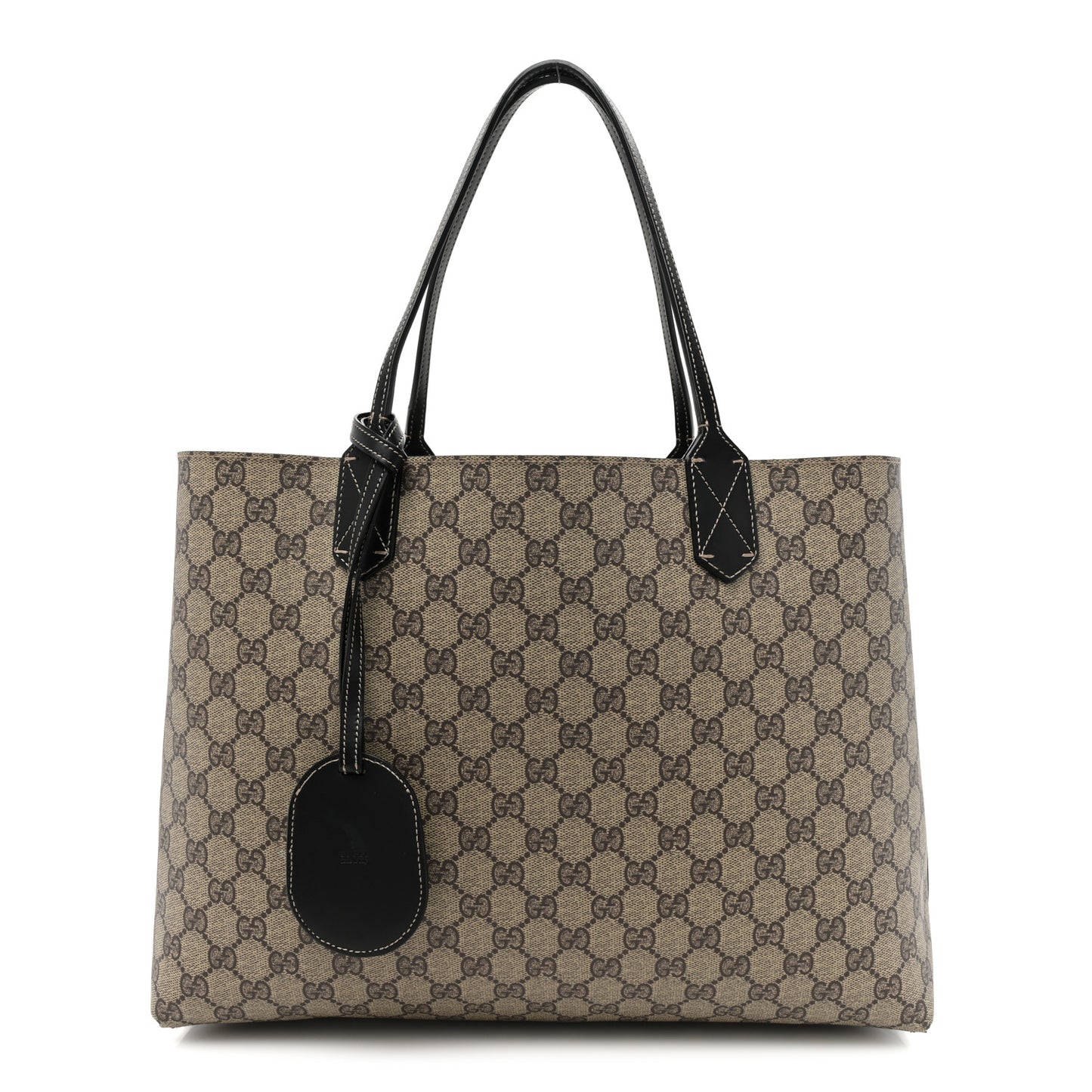 Calfskin GG Supreme Monogram Medium Reversible Tote Black