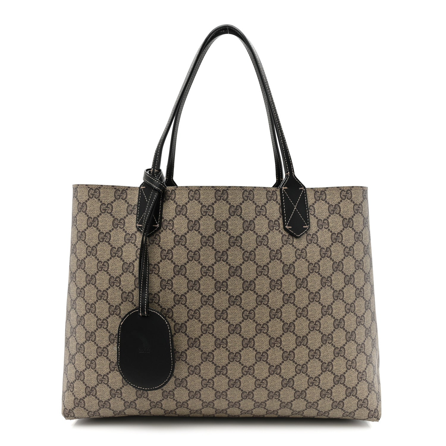 Gucci Calfskin GG Supreme Monogram Medium Reversible Tote Black 1 of 23
