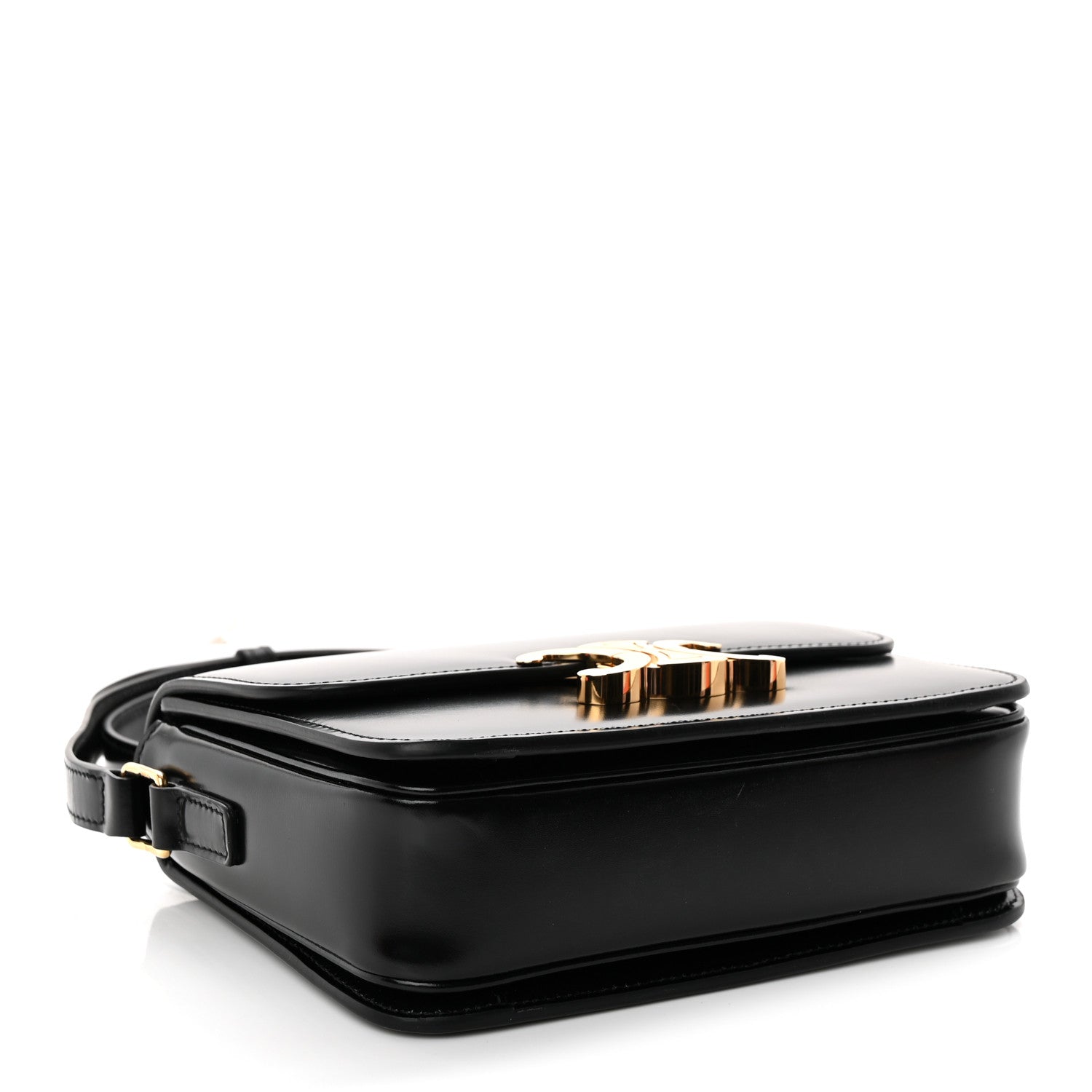 Celine Shiny Calfskin Teen Triomphe Black 4 of 9