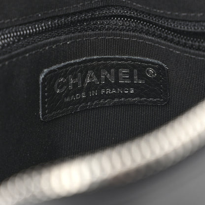 Chanel Calfskin Diagonal Chevron Quilted Tassel Camera Case Black 8 of 12
