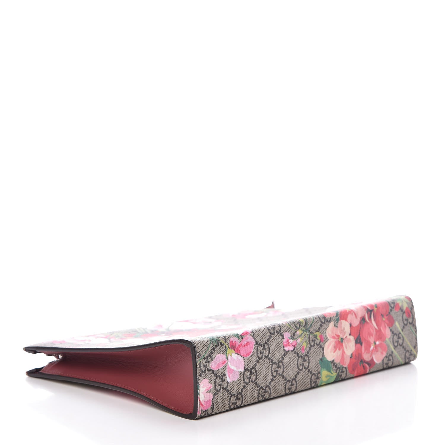 Gucci GG Supreme Monogram Blooms Large Cosmetic Case Beige Multicolor Dry Rose 4 of 10