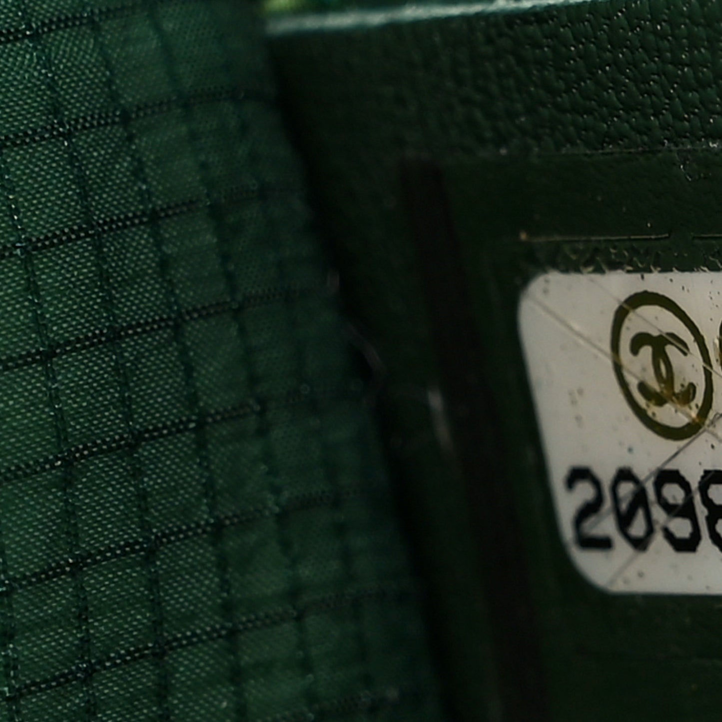 Nylon Quilted CC Backpack Green White