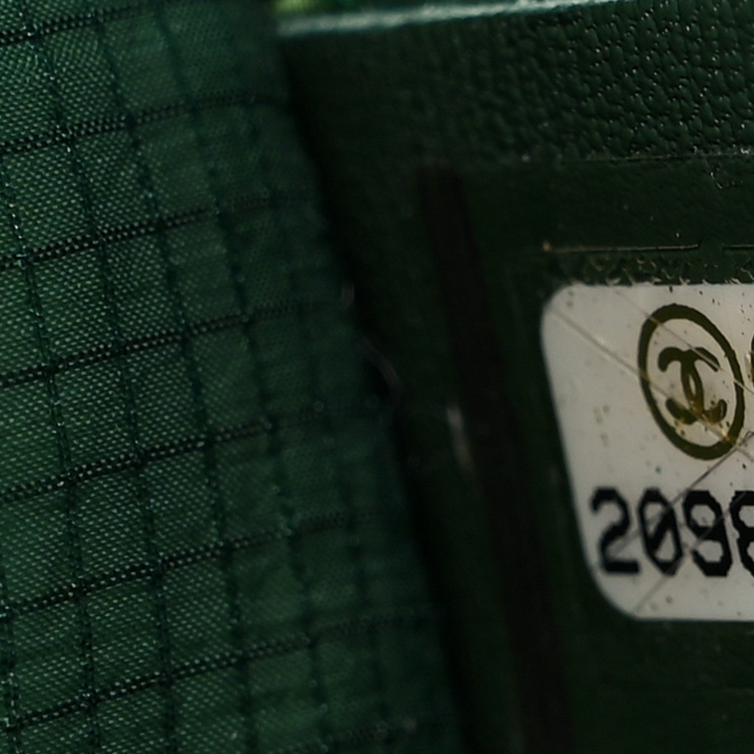 Chanel Nylon Quilted CC Backpack Green White 7 of 11