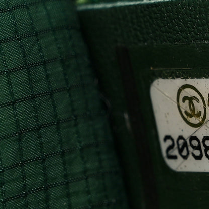 Chanel Nylon Quilted CC Backpack Green White 7 of 11