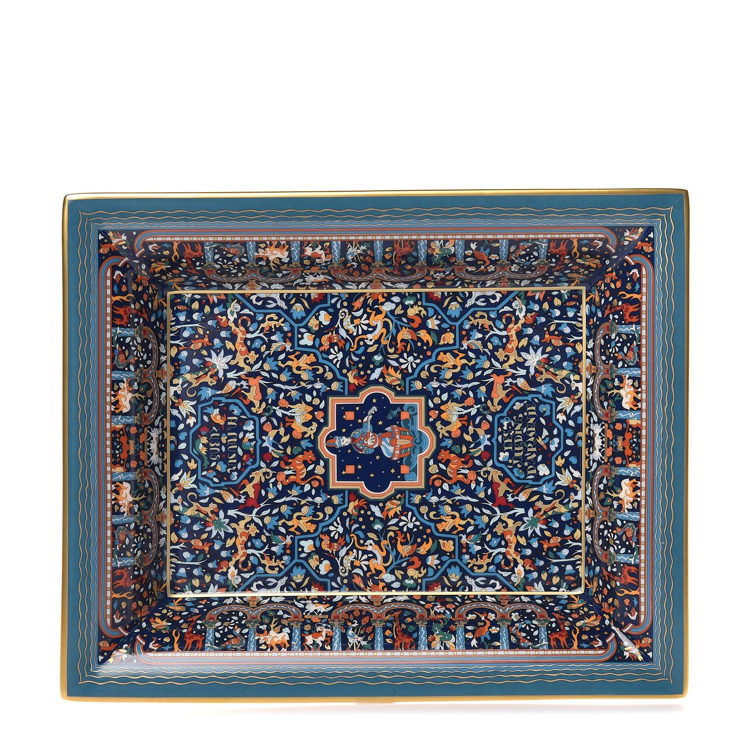 Porcelain Les Jardins D'Armenie Change Tray Nuit Or
