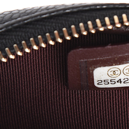Chanel Caviar Quilted Zip Around Classic Coin Purse Black 5 of 5