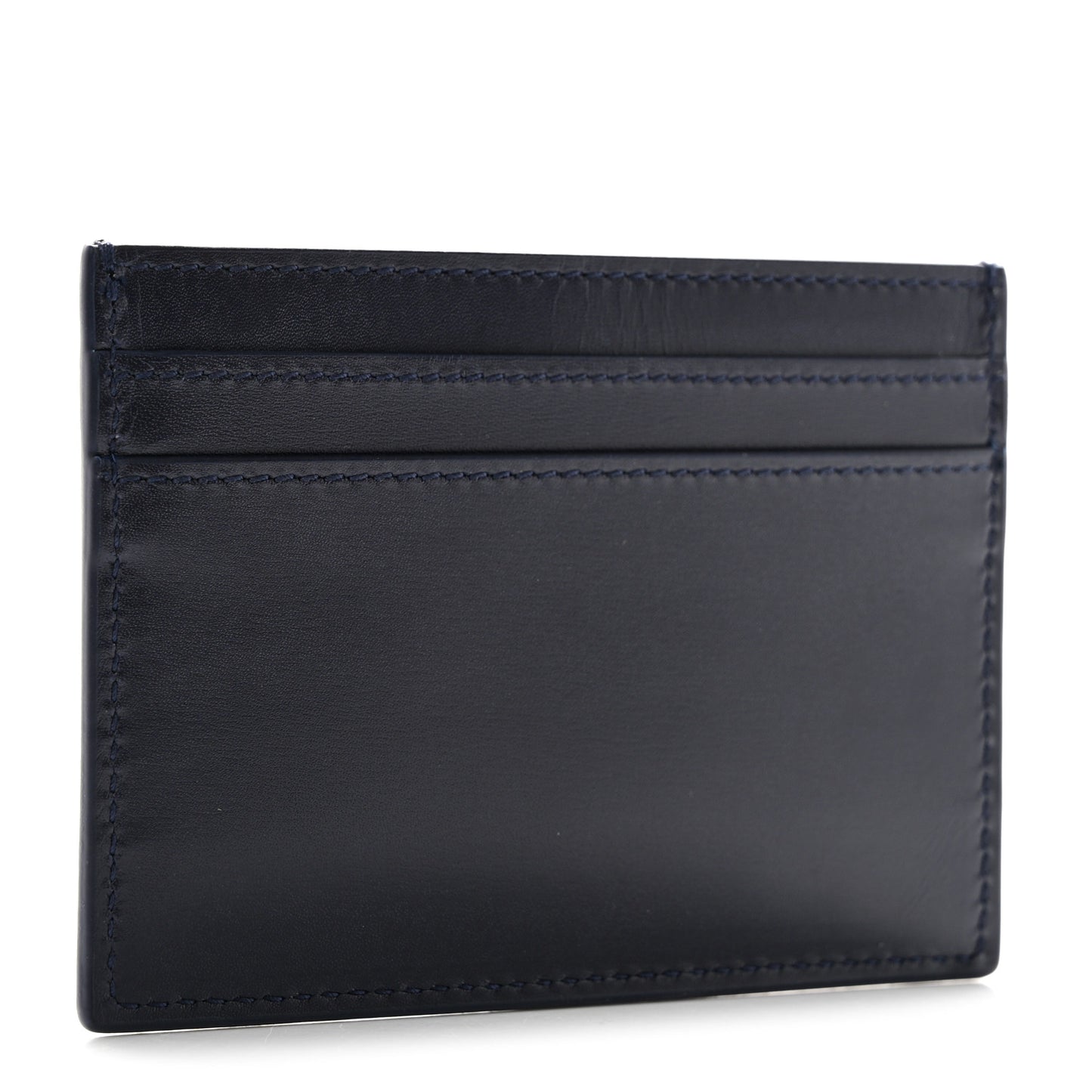 Calfskin Monogram Credit Card Case Dark Notte