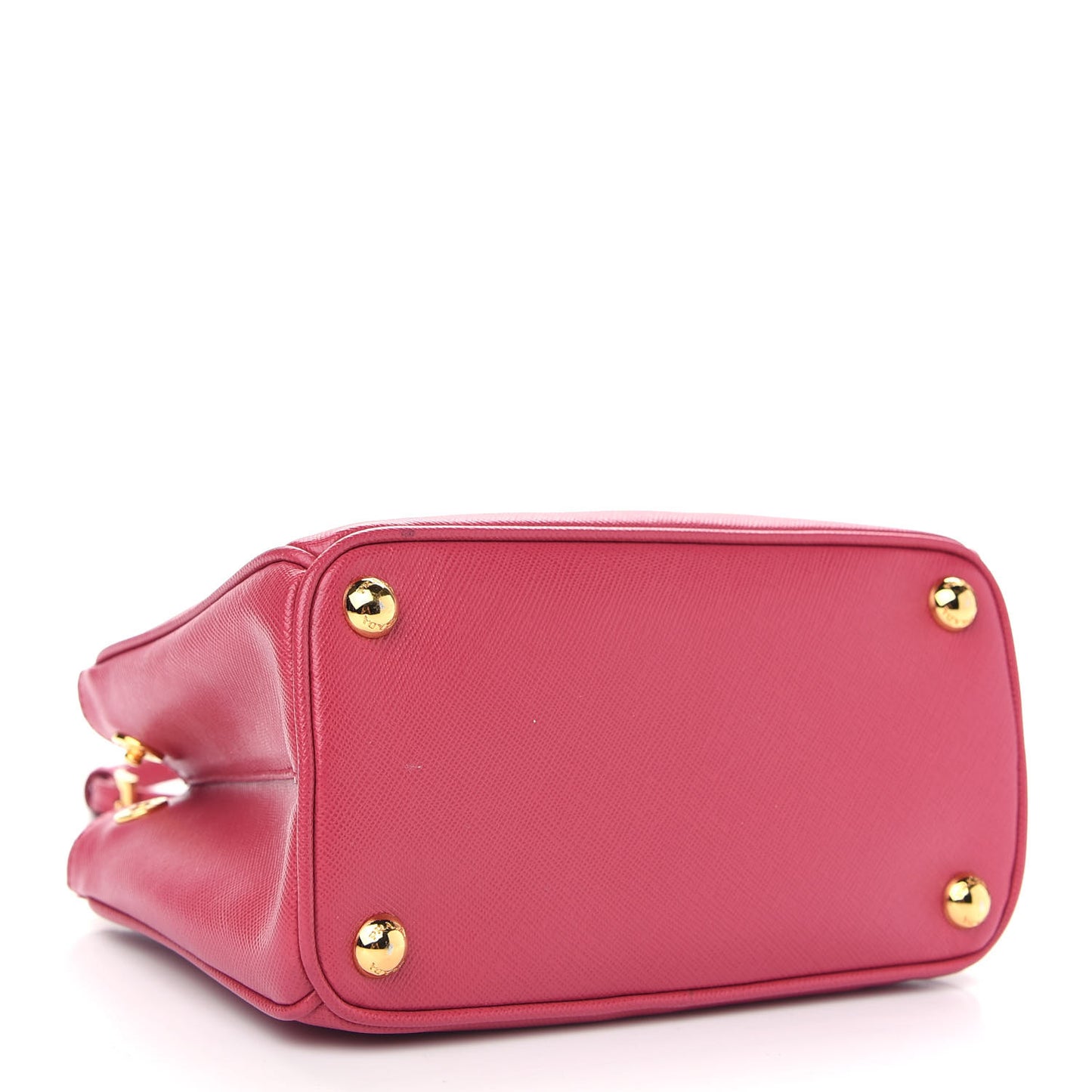 Saffiano Lux Micro Galleria Double Zip Tote Peonia