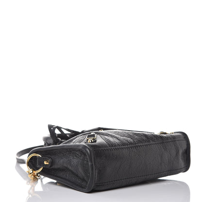Balenciaga Agneau Classic Gold Hardware Nano City Black 4 of 8