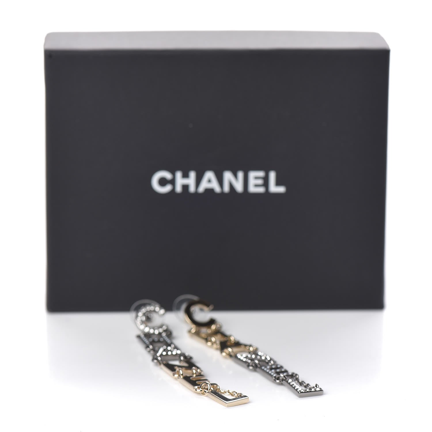 Chanel Crystal Pearl Bright Young Things Earrings Gold Ruthenium 5 of 5