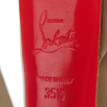 Christian Louboutin Patent Bambou 140 Pumps 35.5 Oyster 6 of 7