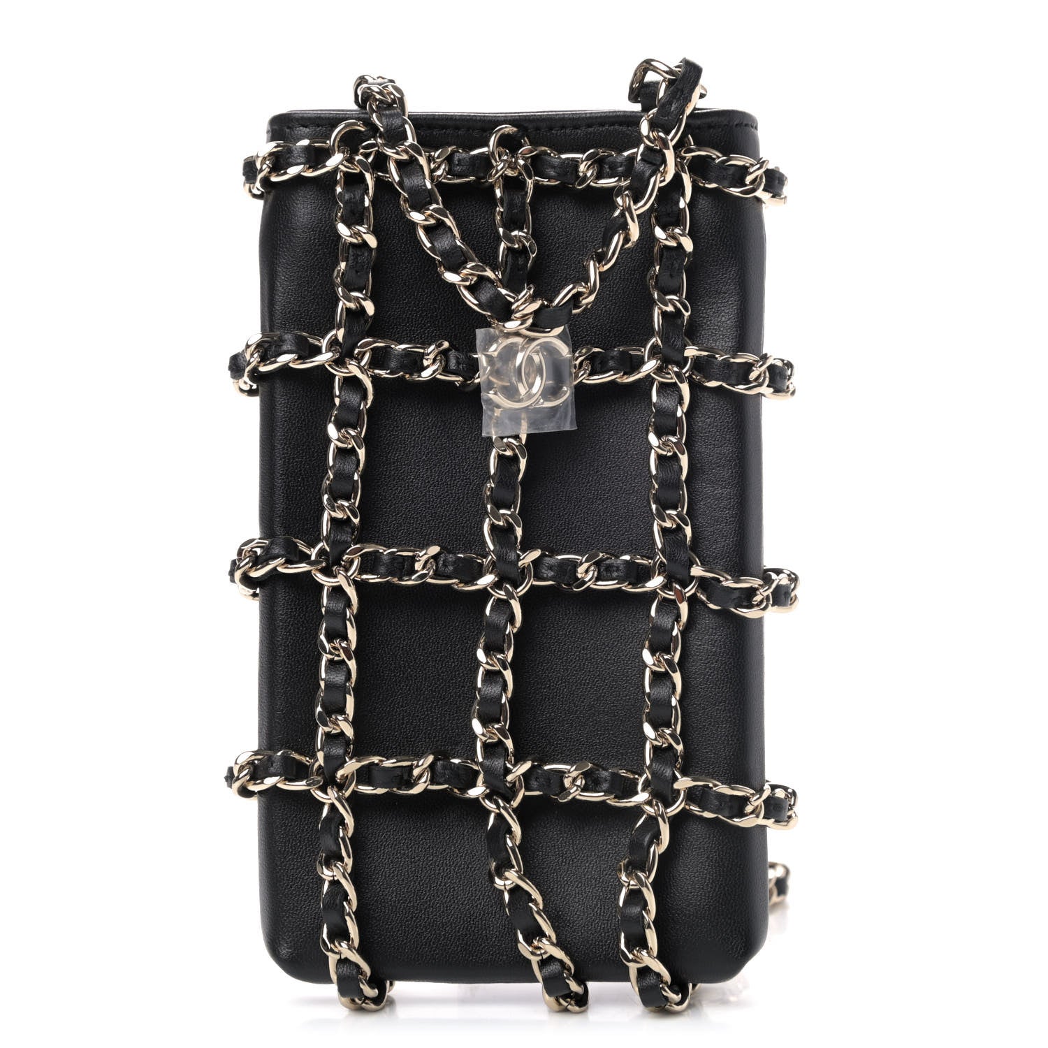 Chanel Lambskin Tech Me Out Clutch With Chain Black 1 of 4