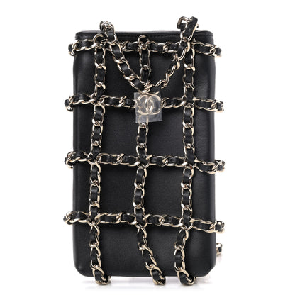 Chanel Lambskin Tech Me Out Clutch With Chain Black 1 of 4