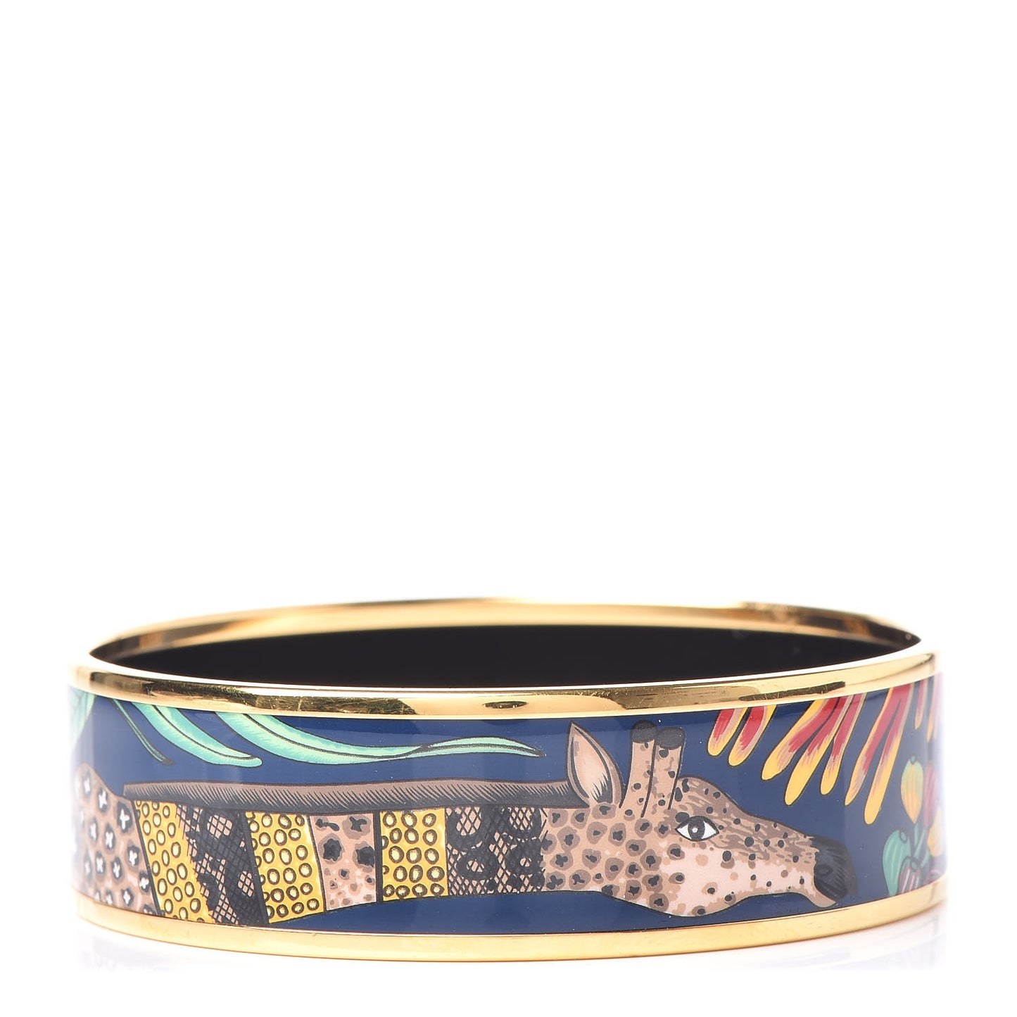 Enamel Printed Wide Le Marche de Savana Bracelet 62 Exotique