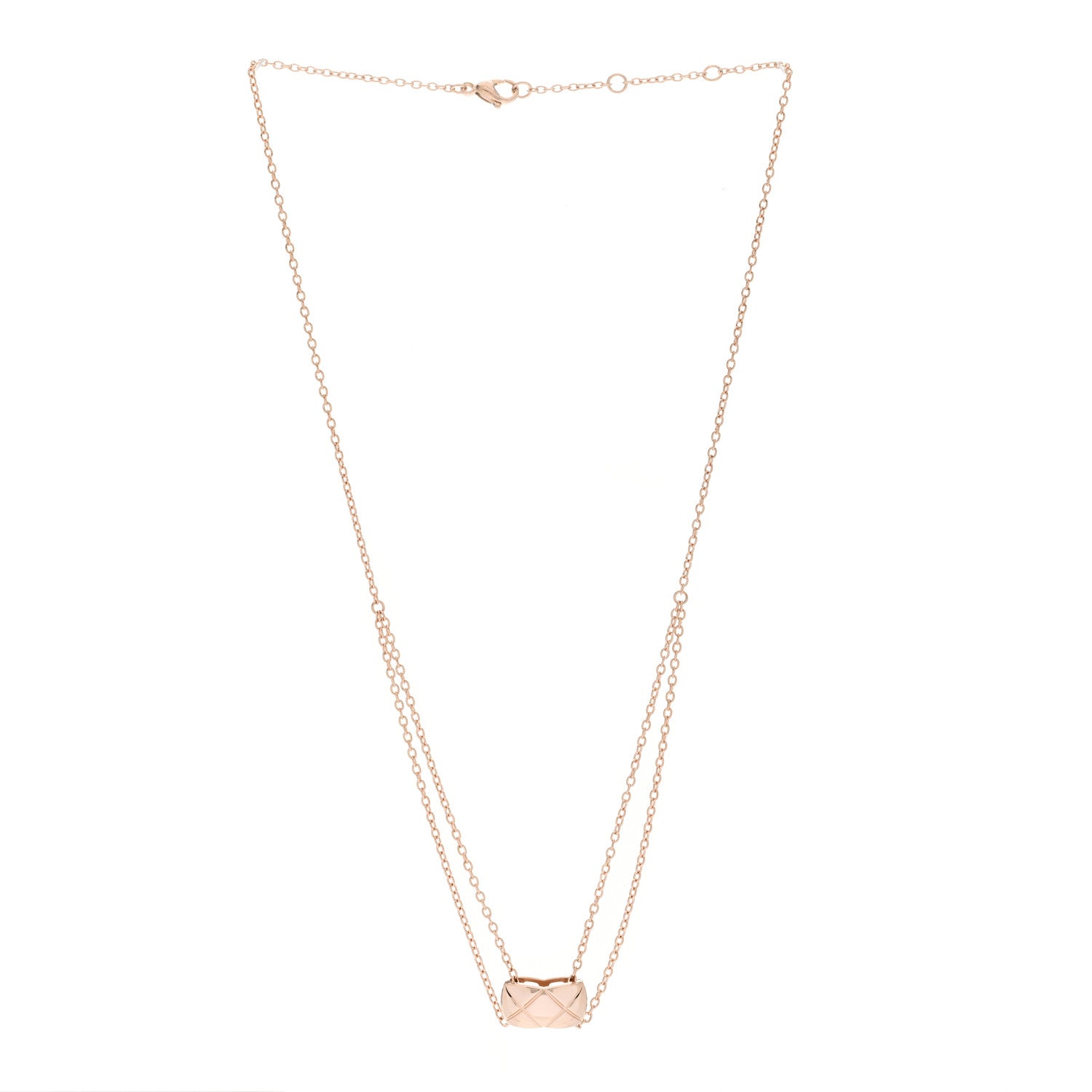 Chanel 18K Beige Gold Coco Crush Pendant Necklace 2 of 4