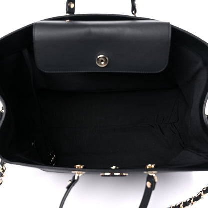 Chanel Bullskin Stitched Large Shopping Bag Black 5 of 13