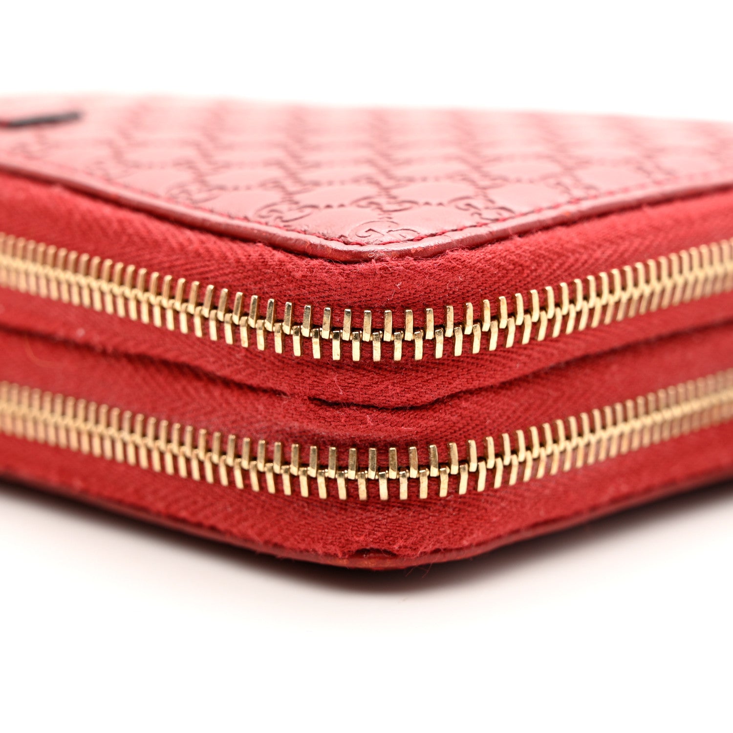Gucci Microguccissima Zip Around Top Handle Travel Wallet Red 10 of 12