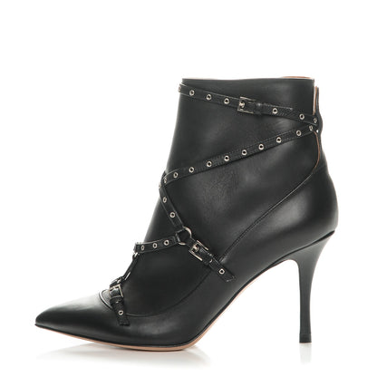Valentino Garavani Nappa Love Latch 100mm Ankle Boots 38 Black 1 of 7