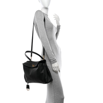 Balenciaga Natural Smooth Calfskin Medium Rodeo Top Handle Handbag Black 2 of 9
