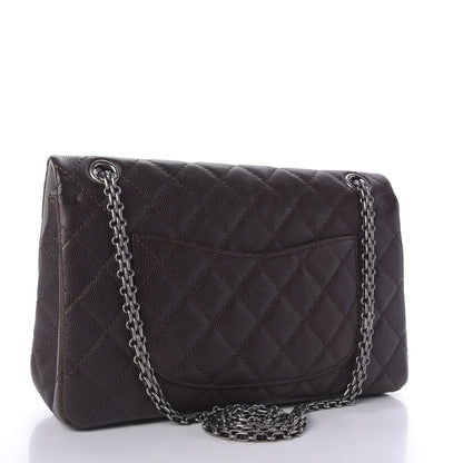 Chanel Caviar Iridescent Calfskin 2.55 Reissue 226 Flap Brown Grey 3 of 10