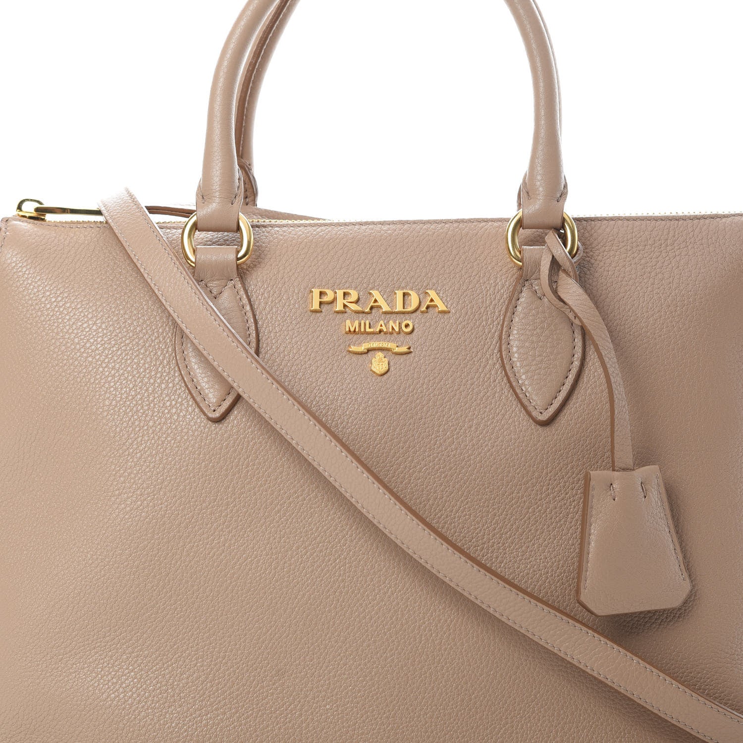 Prada Vitello Phenix Satchel Cammeo 9 of 11