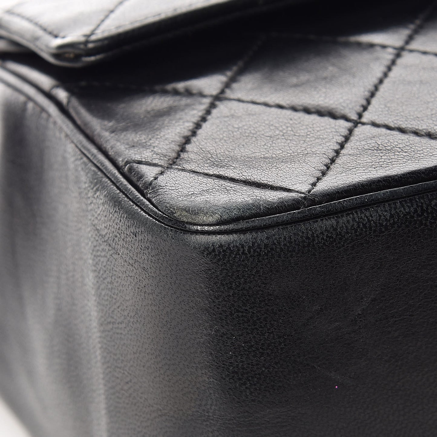 Lambskin Quilted Medium Double Flap Bijoux Chain Black