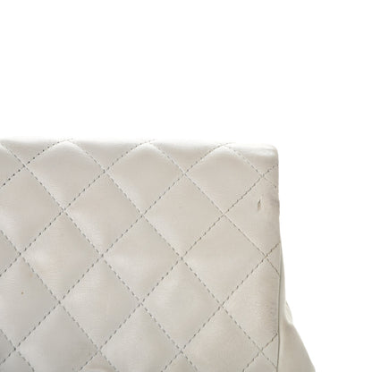 Chanel Calfskin Quilted Large Cambon Flap White Black 22 of 23