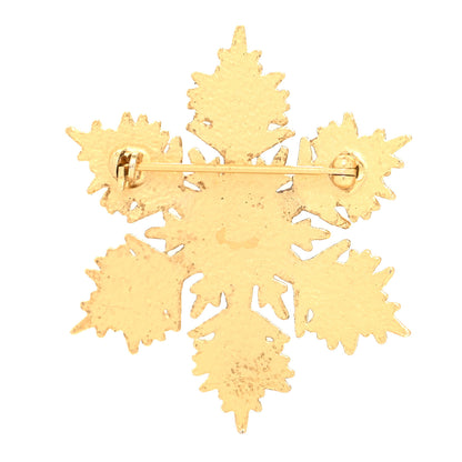 Chanel Metal Snowflake CC Brooch Gold 3 of 3