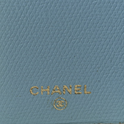 Chanel Caviar CC Card Holder Light Blue 6 of 8
