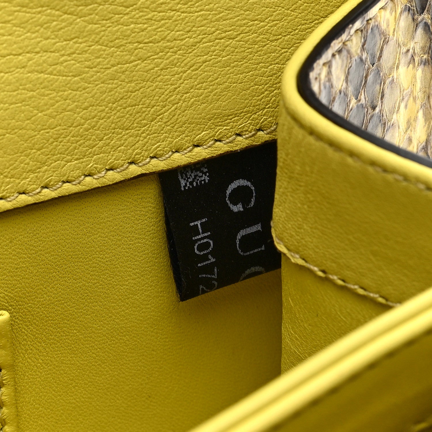 Gucci Snakeskin Crystal GG Broadway Shoulder Bag Yellow 7 of 10