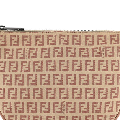 Fendi Zucchino Vitello Pochette Beige Bruciato Bois de Rose 8 of 15