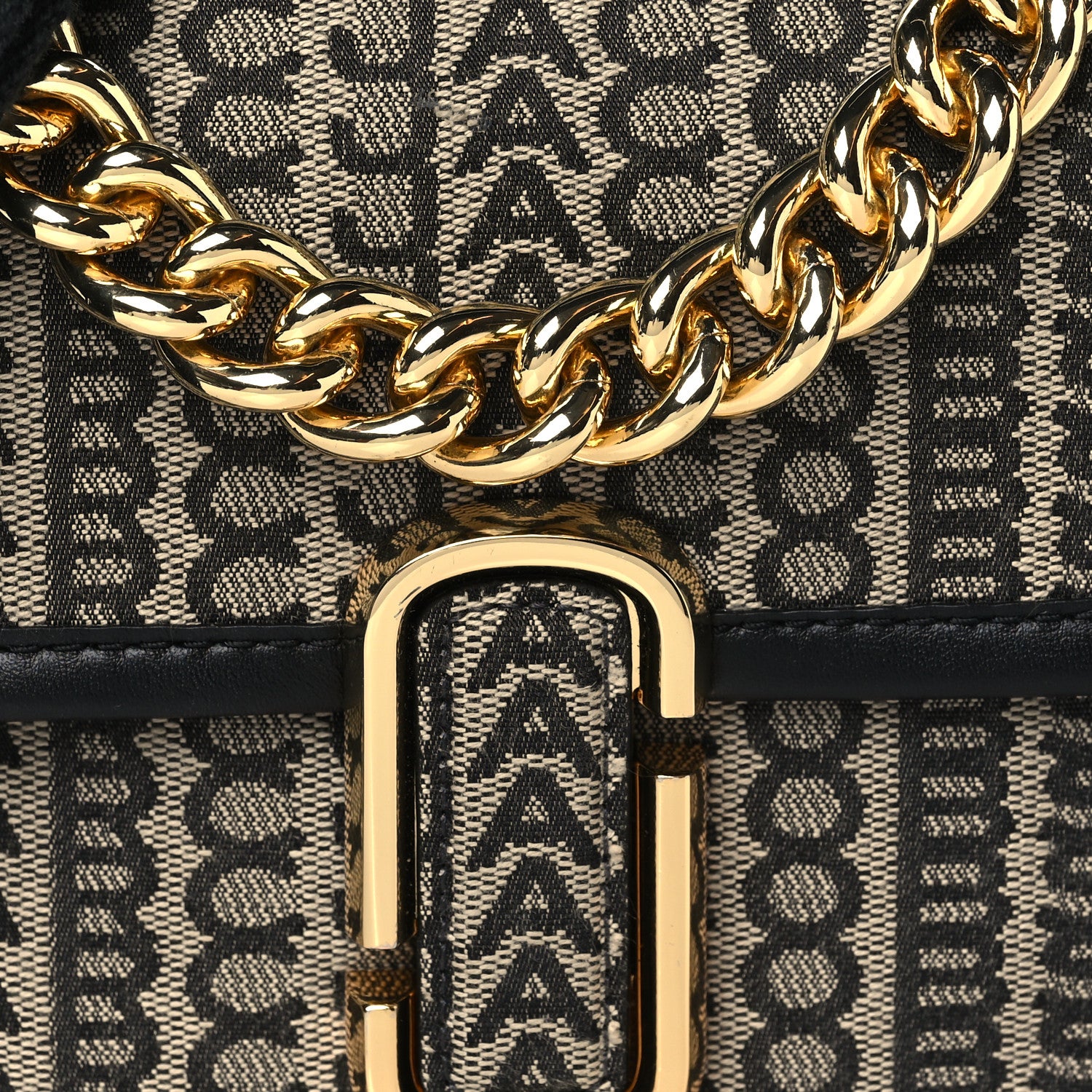 Marc Jacobs Cotton Jacquard The Monogram J Marc Shoulder Bag Beige Multi 8 of 10