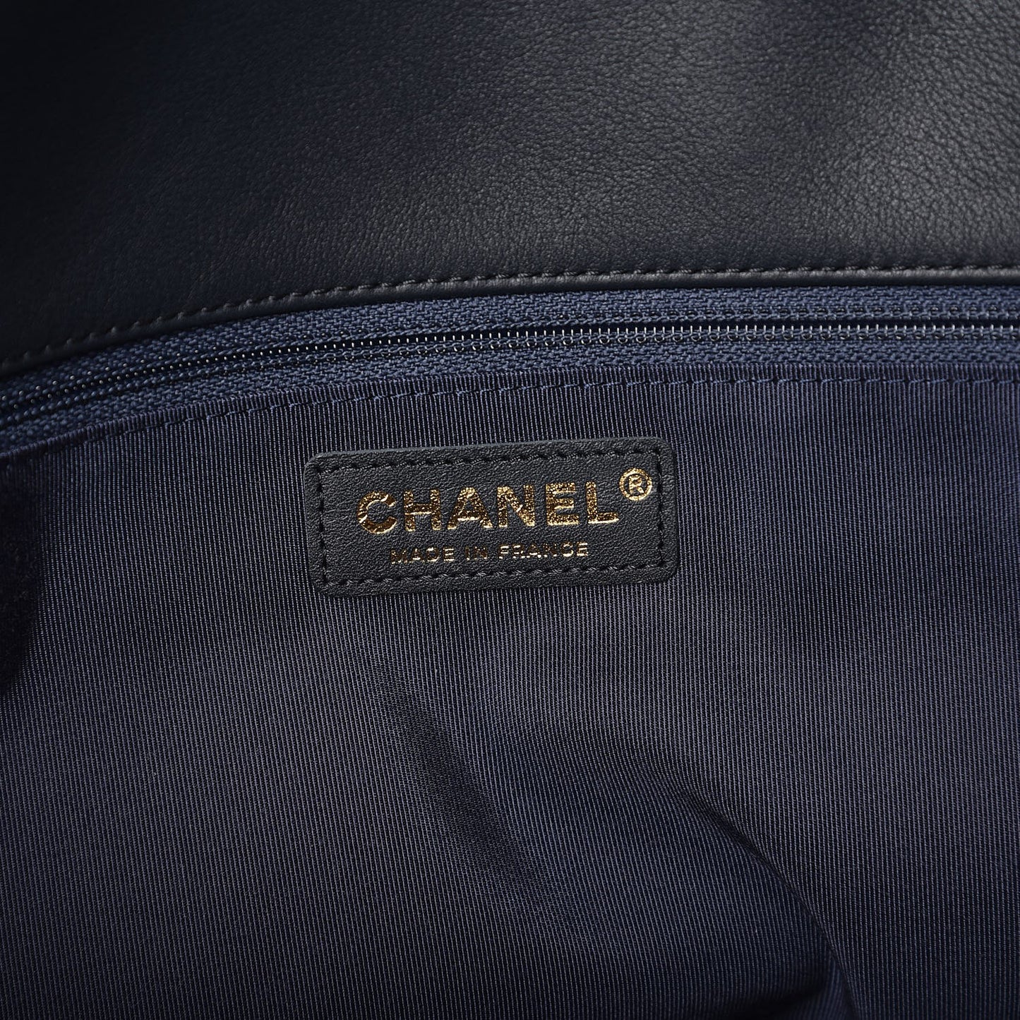 Cable Knit Calfskin Flap Bag Navy Blue