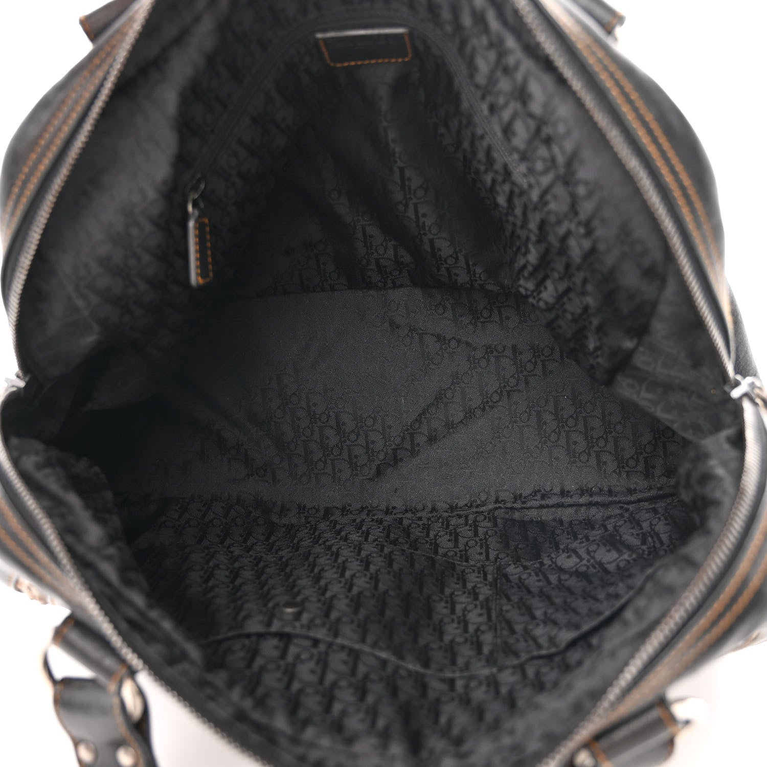 Christian Dior Calfskin Medium Gaucho Double Saddle Bag Black 5 of 15