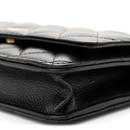 Chanel Caviar Quilted Wallet on Chain WOC Black 10 of 11